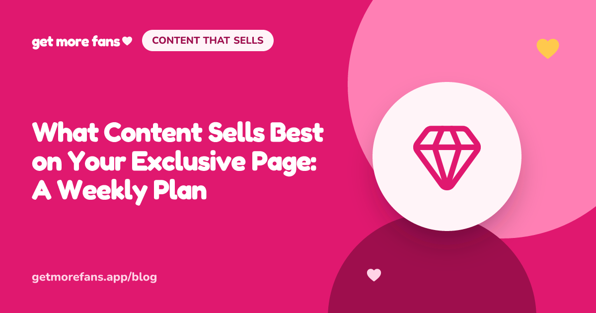 What Content Sells Best on Your Exclusive Page: A Weekly Plan